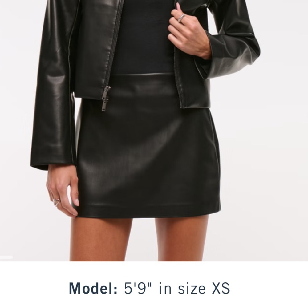 Abercrombie & Fitch leather mini skirt